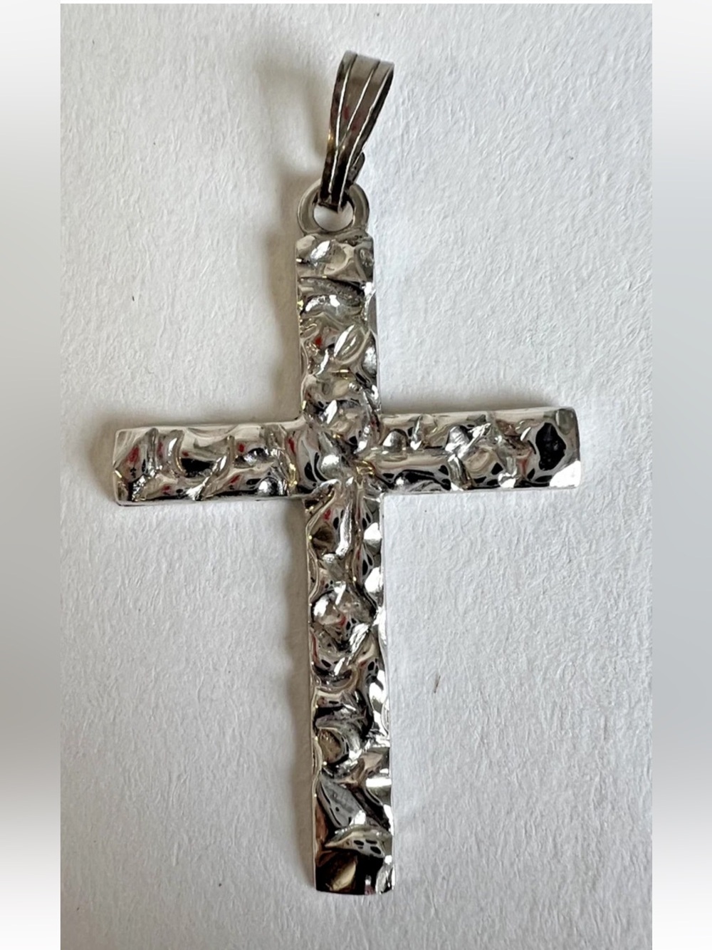 Real Solid Sterling Silver Cross Pendant 6839 Crucifix Necklace Cut JJJ